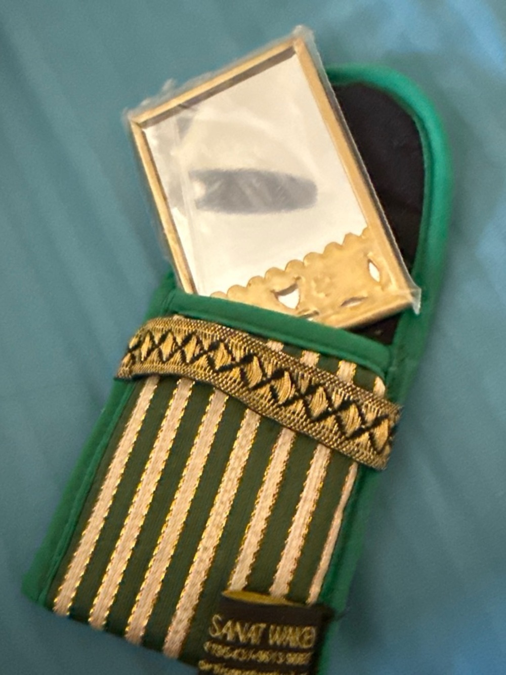 Green & Gold Women's Key and Card Holder